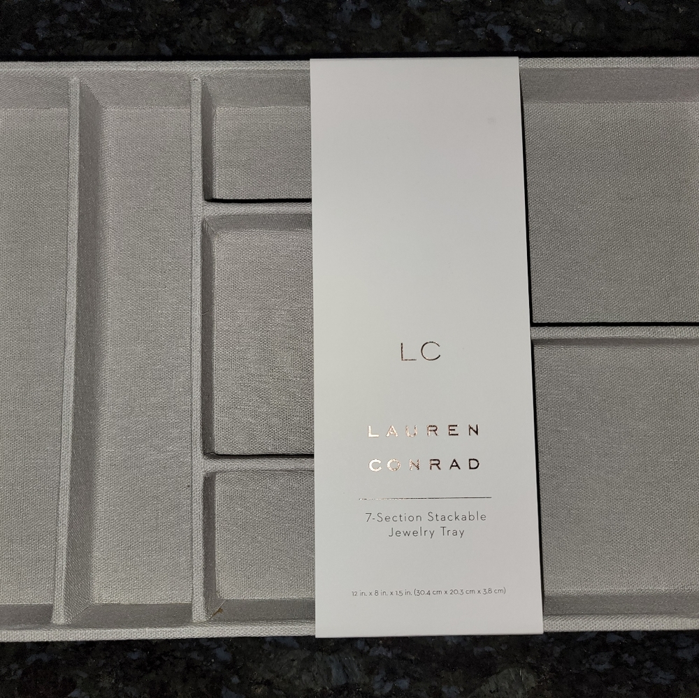 NWT LC Lauren Conrad 7 Section Stackable Jewelry Tray